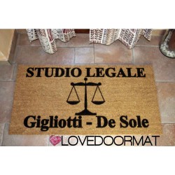 Personalized Doormat - Law Firm, Your Name, Symbol - internal use, in natural coconut cm. 100x50x2 LOVEDOORMAT Registered Trademark Handmade in Italy