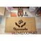 Custom indoor doormat - Namaste - in natural coconut LOVEDOORMAT Registered Trademark Handmade in Italy