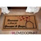 Custom indoor doormat - Welcome home, Your Text - in natural coconut cm. 100x50x2 LOVEDOORMAT Registered Trademark Handmade in I