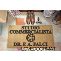 Personalized Doormat - Business consultant office and Your Name - internal use, in natural coconut cm. 100x50x2 LOVEDOORMAT Registered Trademark Handmade in Italy