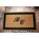 Personalized indoor doormat - Your initials in frame - in natural coconut
