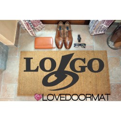Custom indoor doormat "Tuo Logo” in cocco naturale cm. 100x50x2 LOVEDOORMAT Marchio Registrato Handmade in Italy
