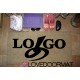 Zerbino personalizzato per azienda “Tuo Logo” in PPL a intarsio Handmade Made in Italy LOVEDOORMAT ®
