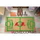Felpudo interior personalizado - Iniciales y campo de fútbol - coco natural cm. 100x50x2 LOVEDOORMAT Marca registrada hecha a m