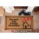 Custom indoor doormat - Glory house - in natural coconut  LOVEDOORMAT Registered Trademark Handmade in Italy
