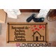 Custom indoor doormat - Glory house - in natural coconut  LOVEDOORMAT Registered Trademark Handmade in Italy