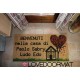 Custom indoor doormat - Heart Tree House - in natural coconut  LOVEDOORMAT Registered Trademark Handmade in Italy
