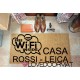 Custom indoor doormat - Free Wi-Fi Inside - in natural coconut LOVEDOORMAT Registered Trademark Handmade in Italy