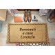 Custom indoor doormat - Greeting Frame - in natural coconut LOVEDOORMAT Registered Trademark Handmade in Italy
