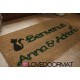 Kundenspezifische Innenfußmatte - Cat Hearts Four Leaf Clover Namen - natürliche Kokosnuss LOVEDOORMAT Eingetragenes Warenzeic