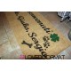 Custom indoor doormat - Dog Hearts Four Leaf Clover Names - in natural coconut LOVEDOORMAT Registered Trademark Handmade in Ital