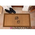 Custom indoor doormat - Style frame - in natural coconut cm. 100x50x2 LOVEDOORMAT Registered Trademark Handmade in Italy