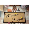 Custom indoor doormat - Royal House - in natural coconut cm. 100x50x2 LOVEDOORMAT Registered Trademark Handmade in Italy