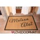 Custom indoor doormat - Royal House - in natural coconut LOVEDOORMAT Registered Trademark Handmade in Italy