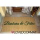 Custom indoor doormat - 2 Names - in natural coconut LOVEDOORMAT Registered Trademark Handmade in Italy