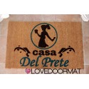 Custom indoor doormat - Angel of the House - Mother's Day - in natural coconut cm. 100x50x2 LOVEDOORMAT Registered Trademark Handmade in Italy