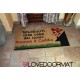 Custom indoor doormat - Welcome to the home of - in natural coconut LOVEDOORMAT Registered Trademark Handmade in Italy