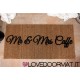 Custom indoor doormat - Mr. & Mrs. Your Names - in natural coconut LOVEDOORMAT Registered Trademark Handmade in Italy