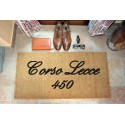Custom indoor doormat - Your address - in natural coconut cm. 100x50x2 LOVEDOORMAT Registered Trademark Handmade in Italy