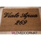 Custom indoor doormat - Your address - in natural coconut LOVEDOORMAT Registered Trademark Handmade in Italy