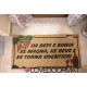 Custom indoor doormat - Frame Bunches Grapes, Wine, Your Text - in natural coconut LOVEDOORMAT Registered Trademark Handmade in 