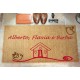 Custom indoor doormat - Beautiful nest and your text - in natural coconut LOVEDOORMAT Registered Trademark Handmade in Italy