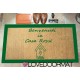 Custom indoor doormat - House, Borders and Your Text - in natural coconut LOVEDOORMAT Registered Trademark Handmade in Italy