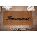 Custom indoor doormat - Your Surname - in natural coconut cm. 100x50x2 LOVEDOORMAT Registered Trademark Handmade in Italy