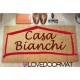 Custom indoor doormat - Beautiful nest and your text - in natural coconut LOVEDOORMAT Registered Trademark Handmade in Italy