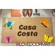 Custom indoor doormat - Butterflies and Your Text - in natural coconut LOVEDOORMAT Registered Trademark Handmade in Italy