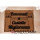 Custom indoor doormat - Your Castle and Your Text - in natural coconut LOVEDOORMAT Registered Trademark Handmade in Italy