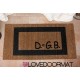 Custom indoor doormat - Your Text and Rectangle frame - in natural coconut LOVEDOORMAT Registered Trademark Handmade in Italy