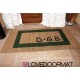Custom indoor doormat - Your Text and Rectangle frame - in natural coconut LOVEDOORMAT Registered Trademark Handmade in Italy