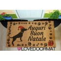 Custom indoor doormat - Your Text, Christmas, Dog wishes - in natural coconut cm. 100x50x2 LOVEDOORMAT Registered Trademark Handmade in Italy
