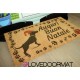 Custom indoor doormat - Your Text, Christmas, Dog wishes - in natural coconut LOVEDOORMAT Registered Trademark Handmade in Italy