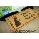 Custom indoor doormat - Your Text, Christmas, Cat wishes - in natural coconut LOVEDOORMAT