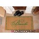 Custom indoor doormat - Your Text and  Cookie Frame - in natural coconut LOVEDOORMAT Registered Trademark Handmade in Italy