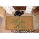 Custom indoor doormat - Your Text and  Cookie Frame - in natural coconut LOVEDOORMAT Registered Trademark Handmade in Italy