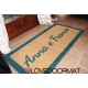 Custom indoor doormat - Your Names and Borders - in natural coconut LOVEDOORMAT Registered Trademark Handmade in Italy
