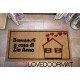 Custom indoor doormat - Your Text, Little Red House - in natural coconut LOVEDOORMAT