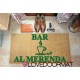 Kundenspezifische Innenfußmatte - Bar Cafeteria und Ihr Name - natürliche Kokosnuss LOVEDOORMAT Eingetragenes Warenzeichen Han