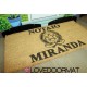 Custom indoor doormat - Notary office, Your Name, profession symbol - in natural coconut LOVEDOORMAT Registered Trademark
