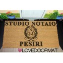 Custom indoor doormat - Notary office, Your Name, profession symbol - in natural coconut cm. 100x50x2 LOVEDOORMAT Registered Trademark Handmade in Italy