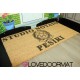 Custom indoor doormat - Notary office, Your Name, profession symbol - in natural coconut LOVEDOORMAT Registered Trademark
