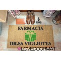 Personalized Doormat - Pharmacy Studio - internal use, in natural coconut cm. 100x50x2 LOVEDOORMAT Registered Trademark Handmade in Italy