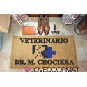 Personalized Doormat - Veterinary Office - internal use, in natural coconut cm. 100x50x2 LOVEDOORMAT Registered Trademark Handmade in Italy