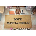 Personalized Doormat - Professional Firm and Your Name - internal use, in natural coconut cm. 100x50x2 LOVEDOORMAT Registered Trademark Handmade in Italy